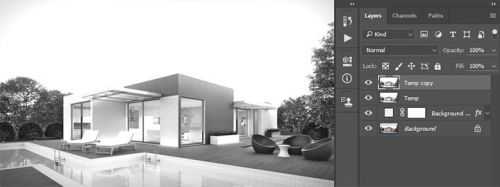 آموزش ایجاد افکت اسکچ معماری در فتوشاپ